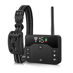 2 In 1 Wireless Electric Dog Fence Waterproof Pet Shock Boundary Containment System Electric Training Collar For Small Medium Large Dogs (Option: WirelessDogFenc)