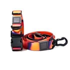 Heat Transfer Printing PVC Coated Rubberized Waterproof Traction Rope Set (Option: Orange-25mm)