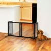 Richell Freestanding Metal Mesh Pet Gate in Antique Bronze